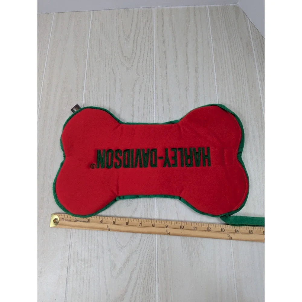Harley-Davidson Red Green Dog Bone Pet Christmas Stocking Vintage 2005